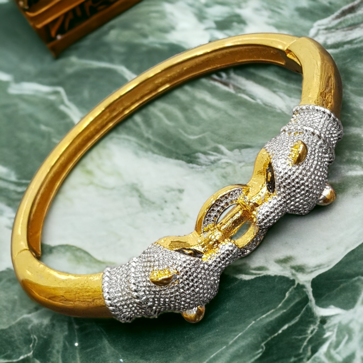 Jaguar with Diamond Best Quality Durable Design Gold Plated Bracelet -  Style B744 – Soni Fashion®